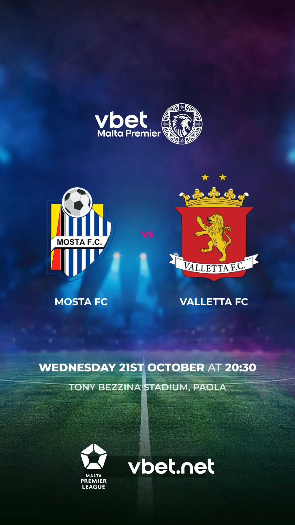 Mosta FC - Valletta FC - VBet Malta Premier League 2026/2027