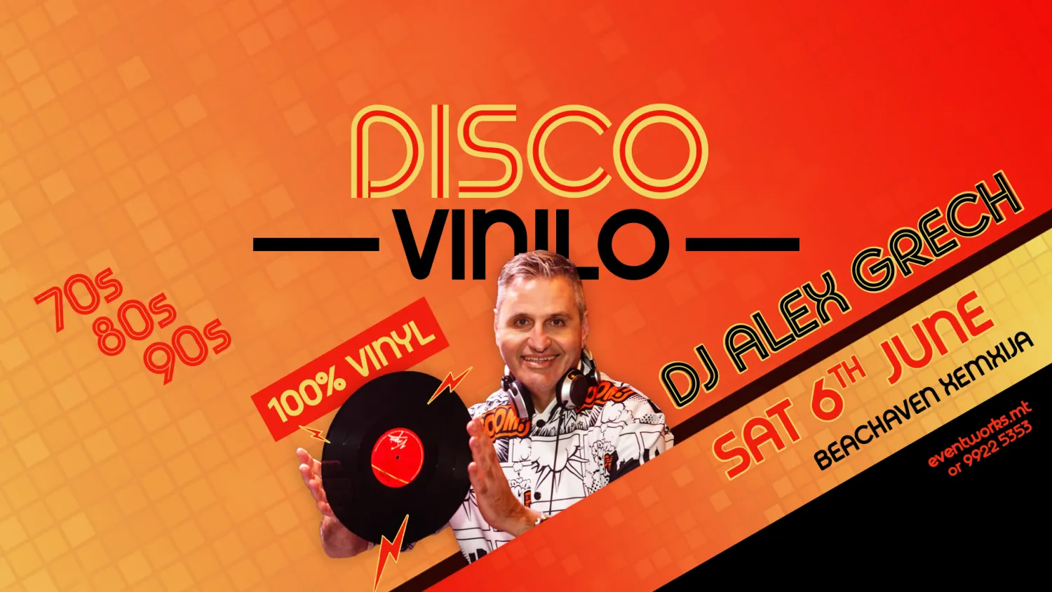 Disco Vinilo with DJ Alex Grech event in Beachaven, Malta
