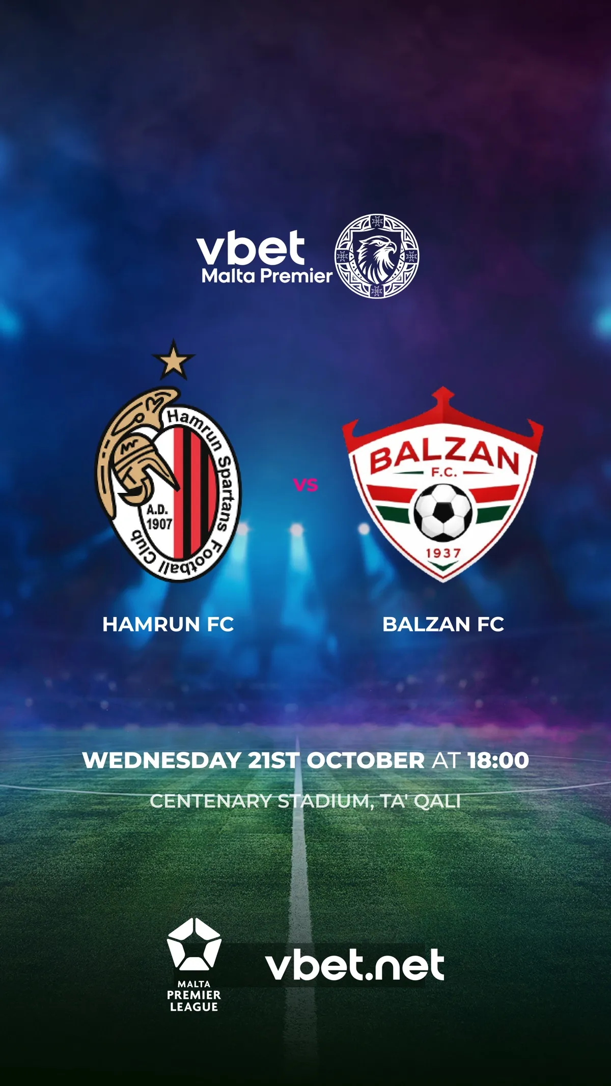 Hamrun Spartans FC - Balzan FC - VBet Malta Premier League 2026/2027