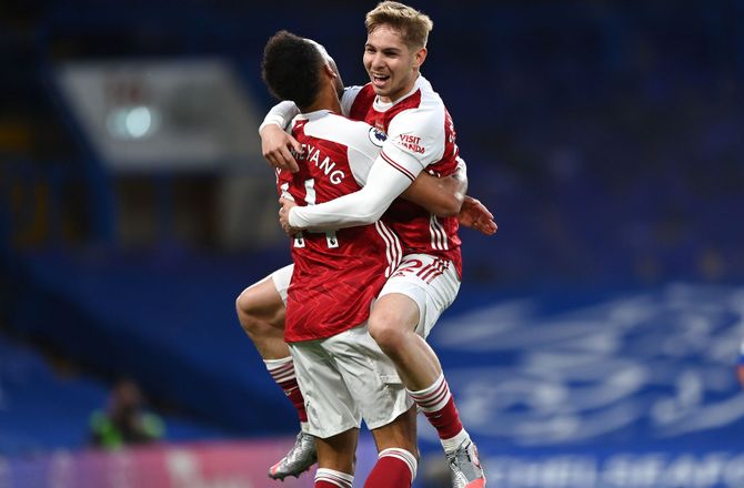 Premier League -Corona-udbrud i Arsenal: Aubameyang tilbage