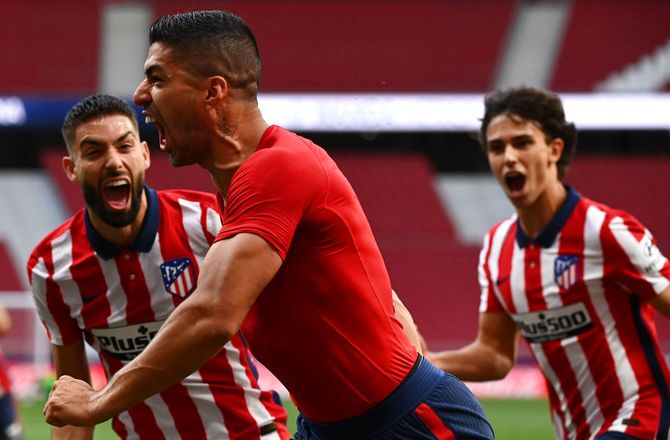 La Liga -Suarez-træffer reddede Atletico i guldjagten
