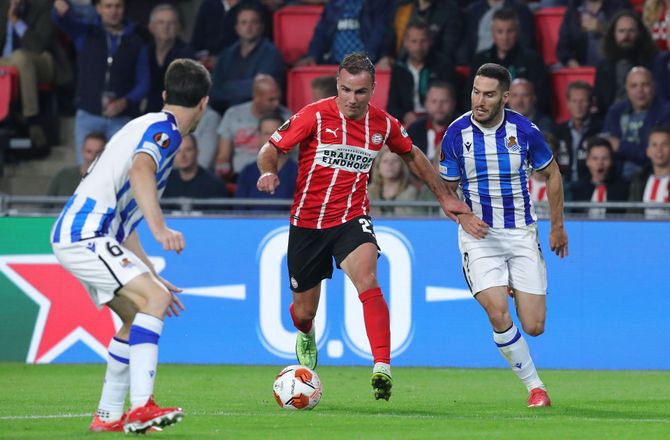 Europa League -Mario Götze strålede i deler mod Sociedad