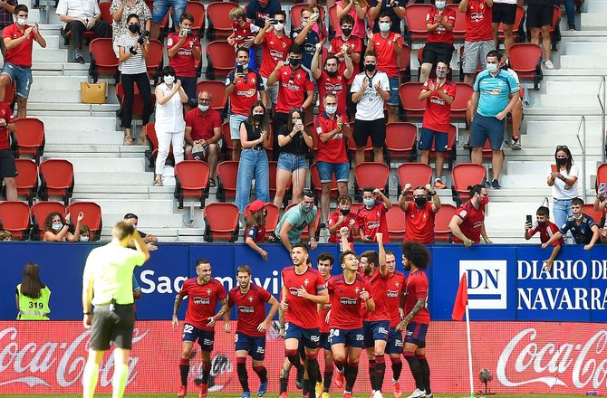 La Liga -Osasuna tog tredje sejr efter sen kasse