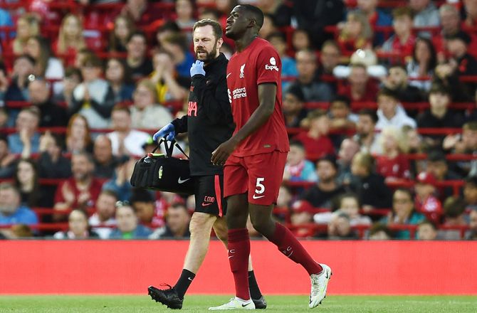 Premier League -Konaté misser starten af Liverpools sæson