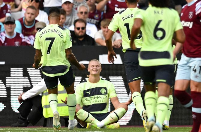 Premier League -City sejrede efter to Haaland-kasser i PL-debuten
