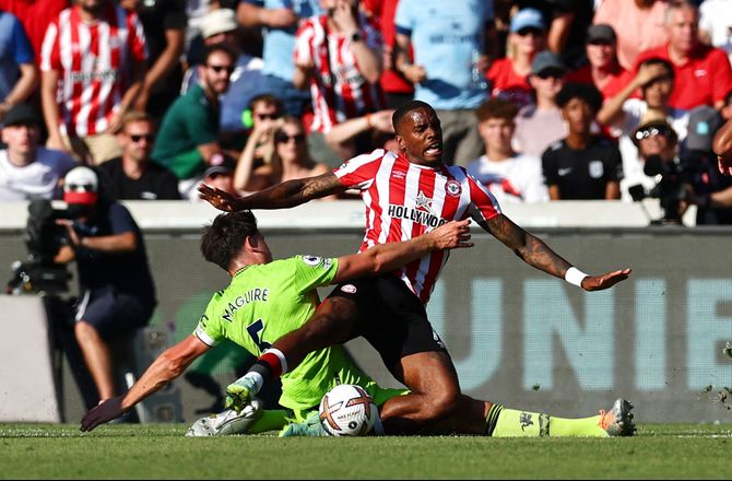 Premier League -Toney om vild sejr: Vidste højt pres ville påvirke dem