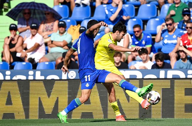La Liga -Tre røde kort i overtiden da Getafe og Cadiz delte
