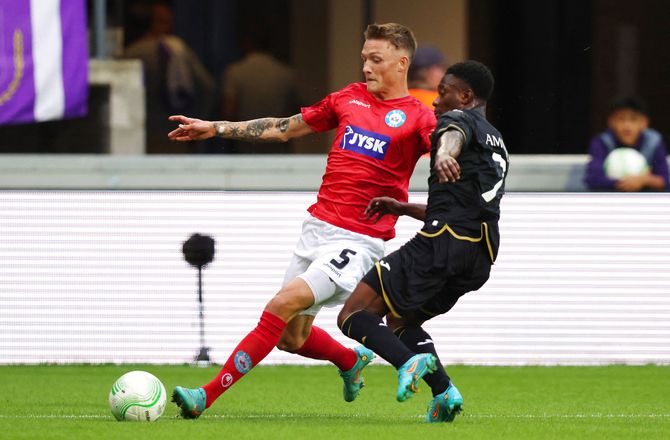 Conference League -Silkeborg tabte smalt til Anderlecht på Silva-straffe