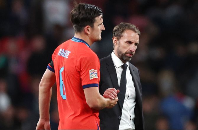 Nations League A -Southgate om Maguire-fejl: Svær at se fra min vinkel