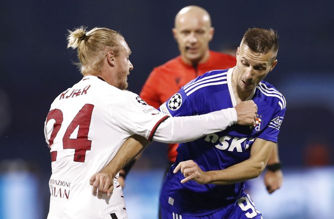 CL -Kjær og Milan fik vigtig sejr ude mod Dinamo Zagreb