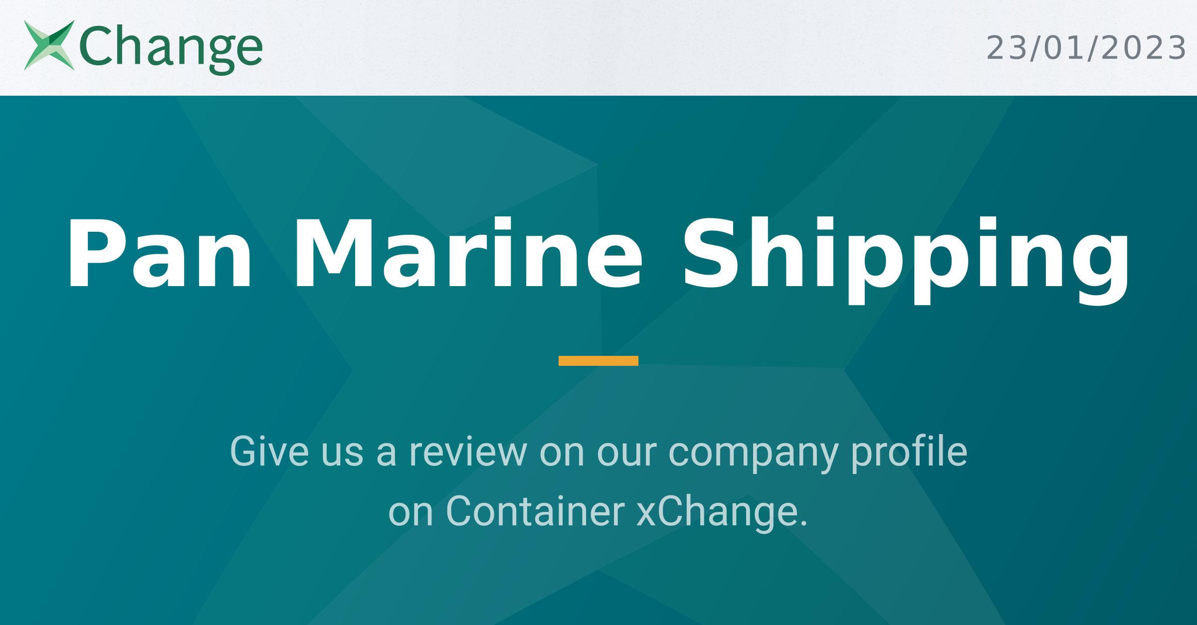 Pan Marine Shipping Services Container xChange