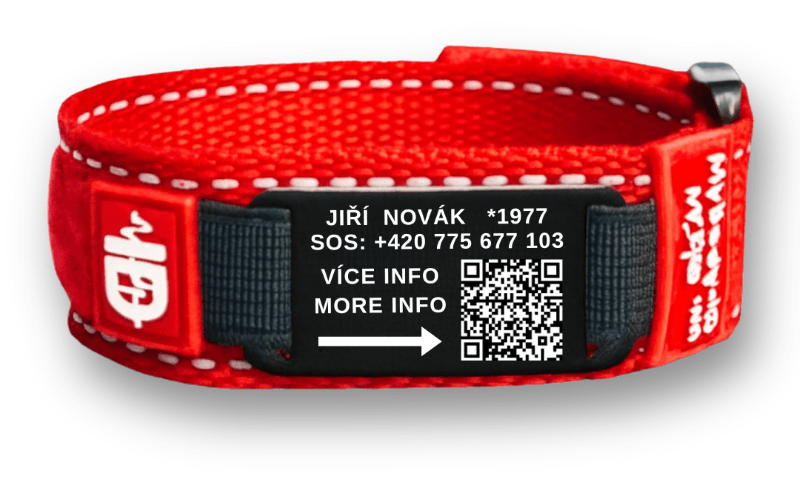 Ukázka náramku BodyID pro zdravotníh profil