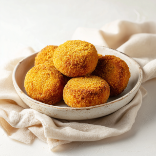 Crispy pumpkin cutlets in breadcrumbs