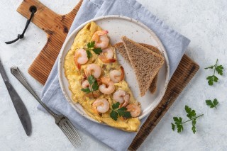 Omelet met garnalen