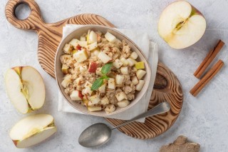 Havermout met appel en gember