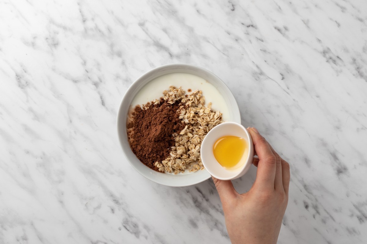 Recept voor Havermout met cacao en amandelen