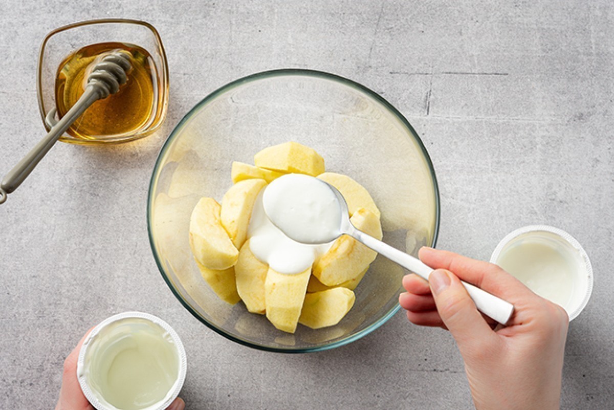 Recept voor Appelcocktail met yoghurt en honing
