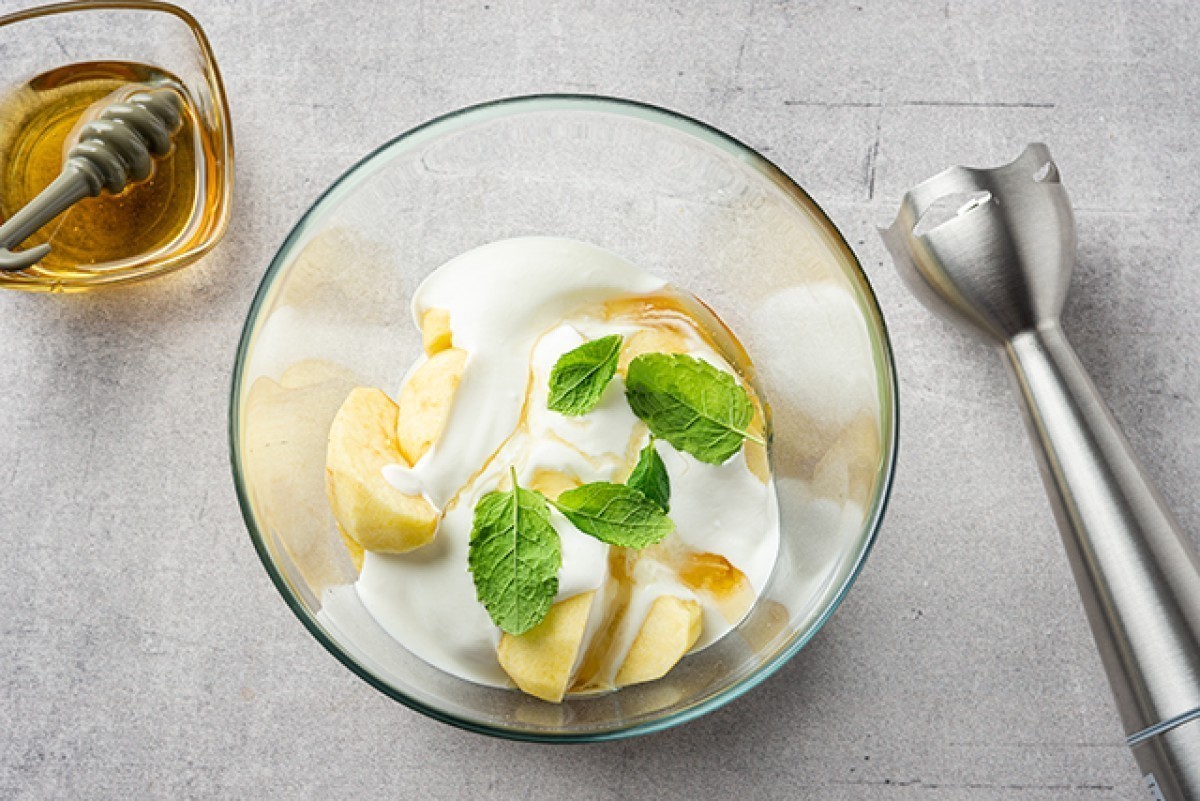 Recept voor Appelcocktail met yoghurt en honing