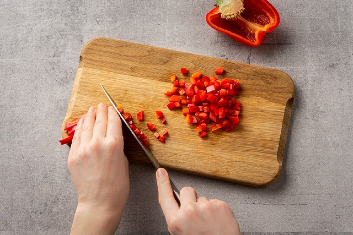 Recept voor Broodje met ham en paprika