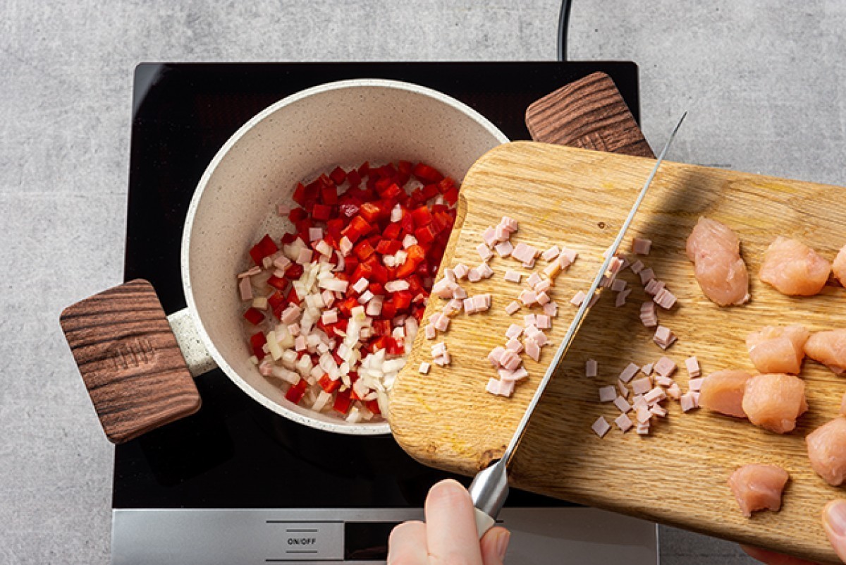 Recept voor Baskische kip (met ham)