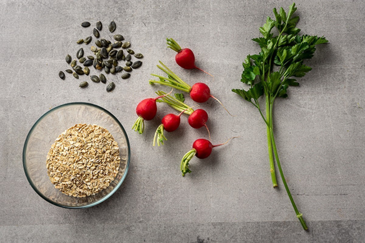 Recept voor Havermout met radijs en peterselie