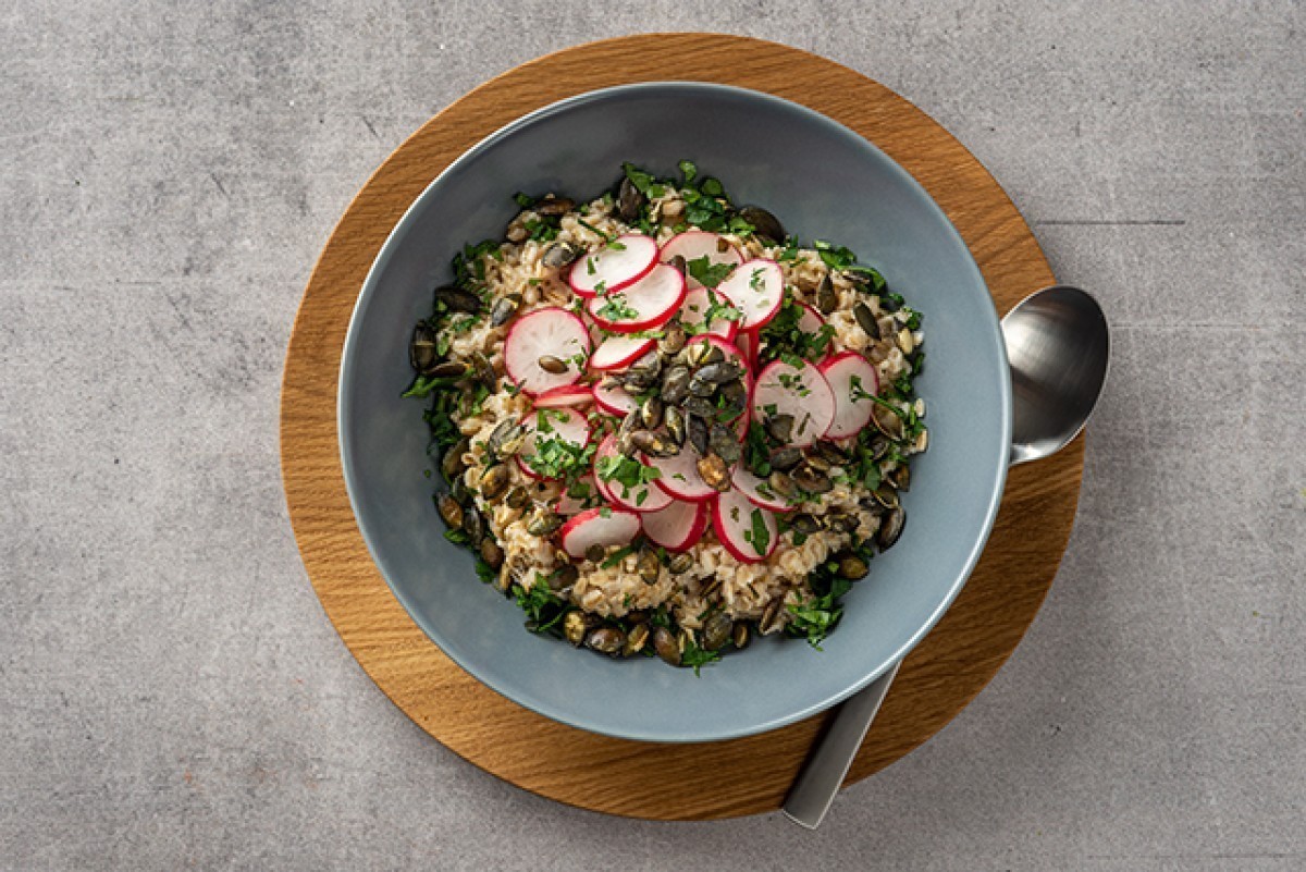 Recept voor Havermout met radijs en peterselie