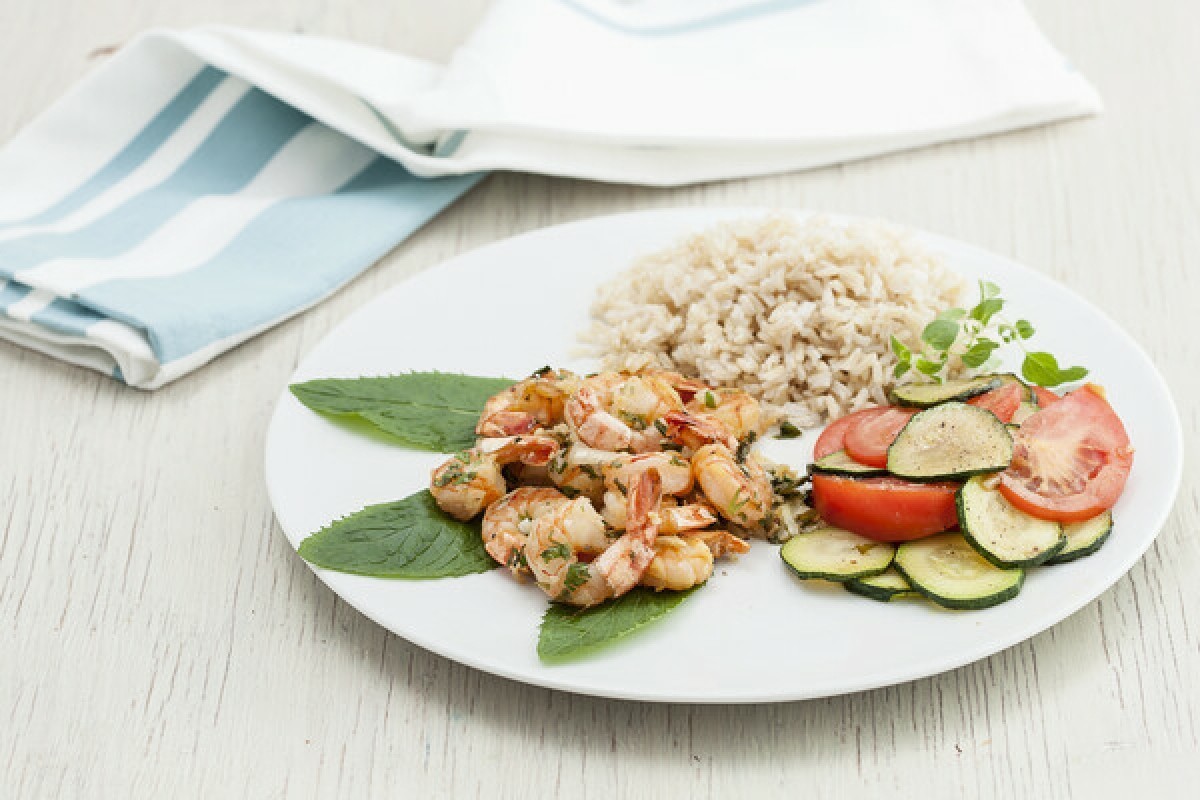 Recept voor Citroen-gembergarnalen met rijst