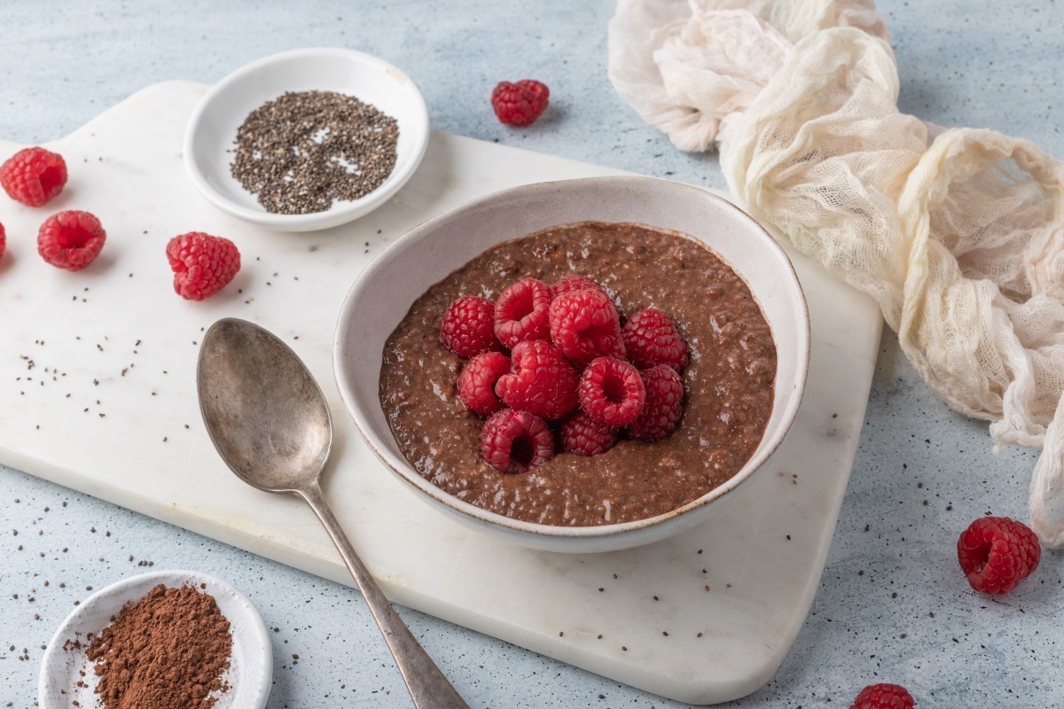 Pudin de chocolate con chía