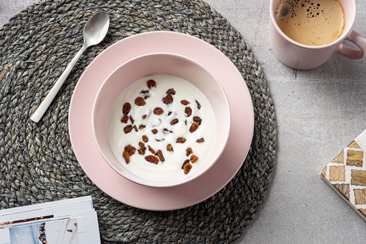 Joghurt mit Rosinen