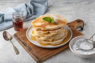 Pannenkoeken met esdoornsiroop