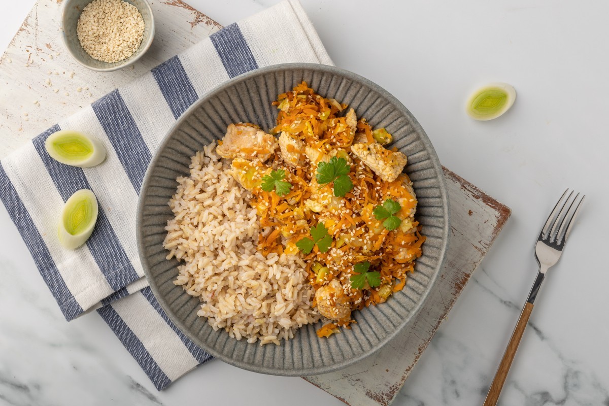 Asian turkey with rice