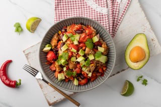 Mexican fried rice with chicken