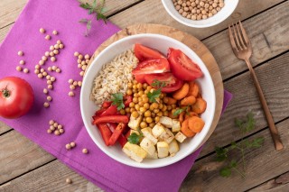 Boeddha-bowl van kikkererwten