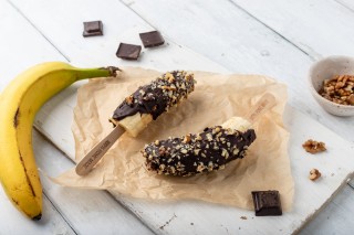 Bananenijs met chocolade