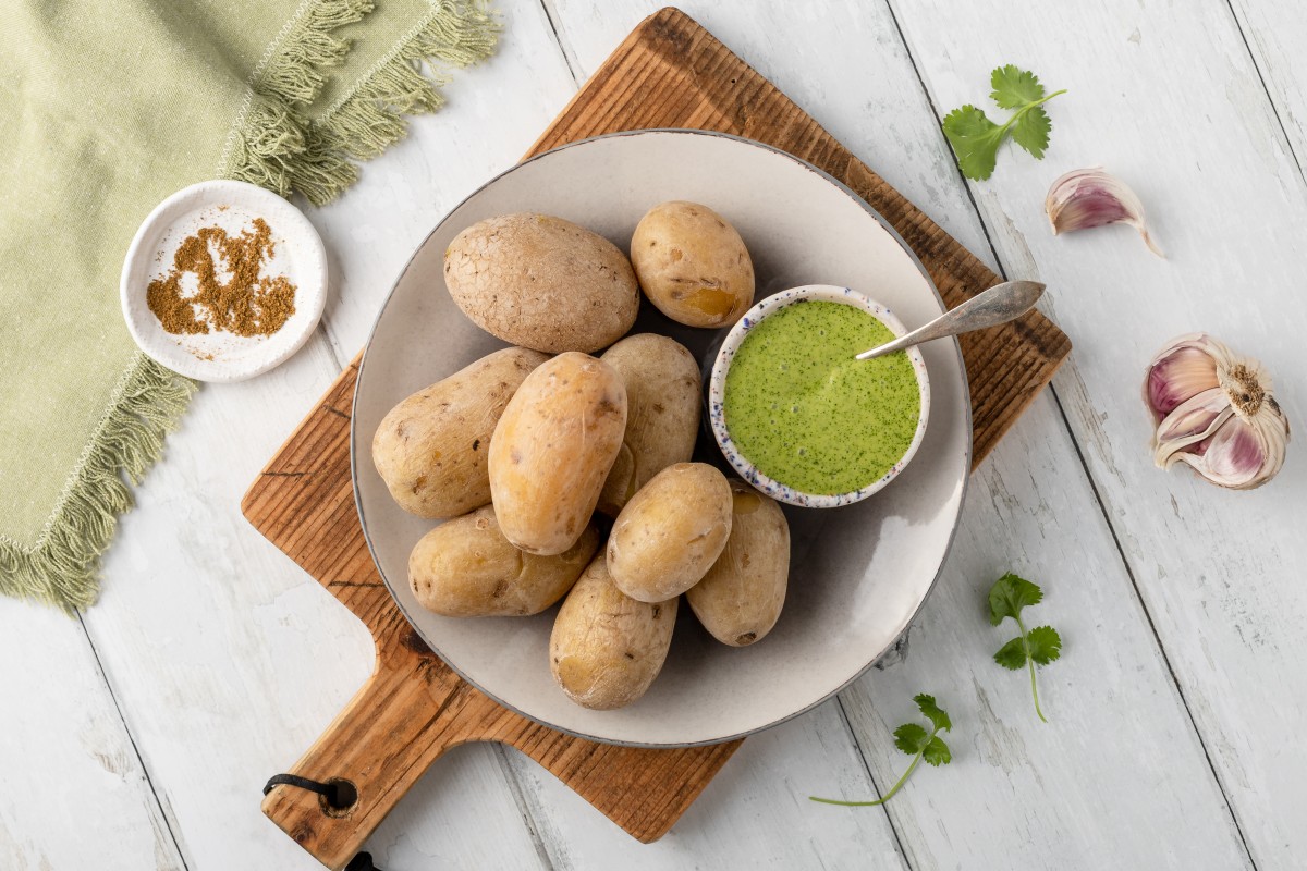 Canarische aardappelen met mojo verde