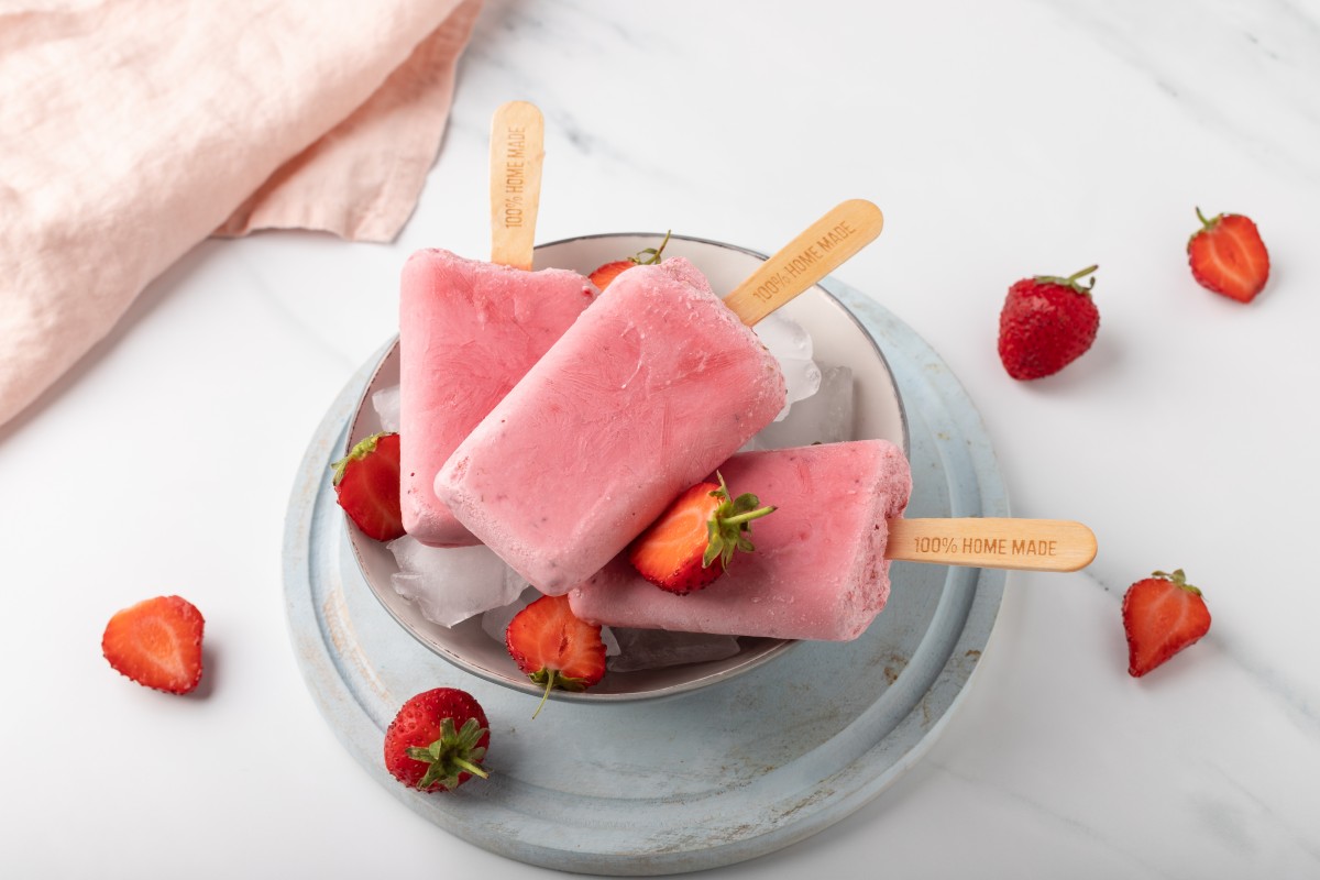Helado de fresa