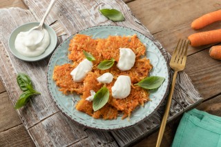 Potato and carrot pancakes