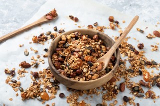 Zelfgemaakte granola