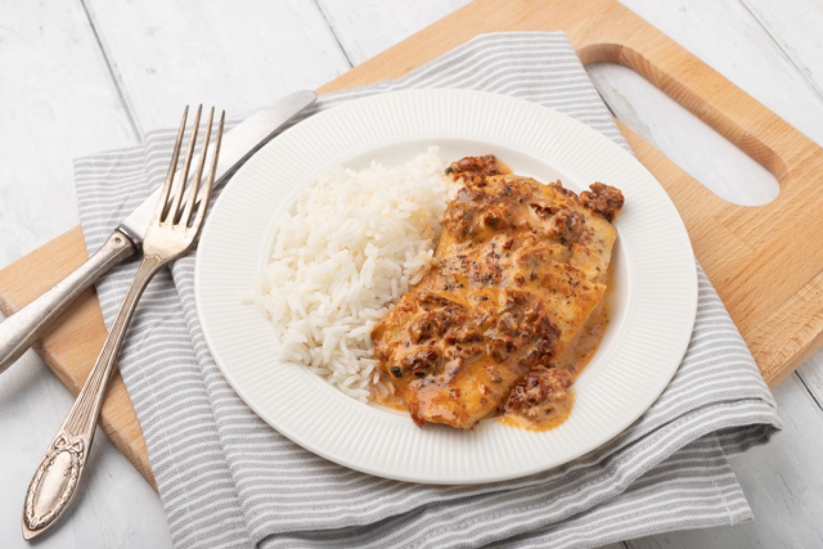 Morue et sauce crémeuse