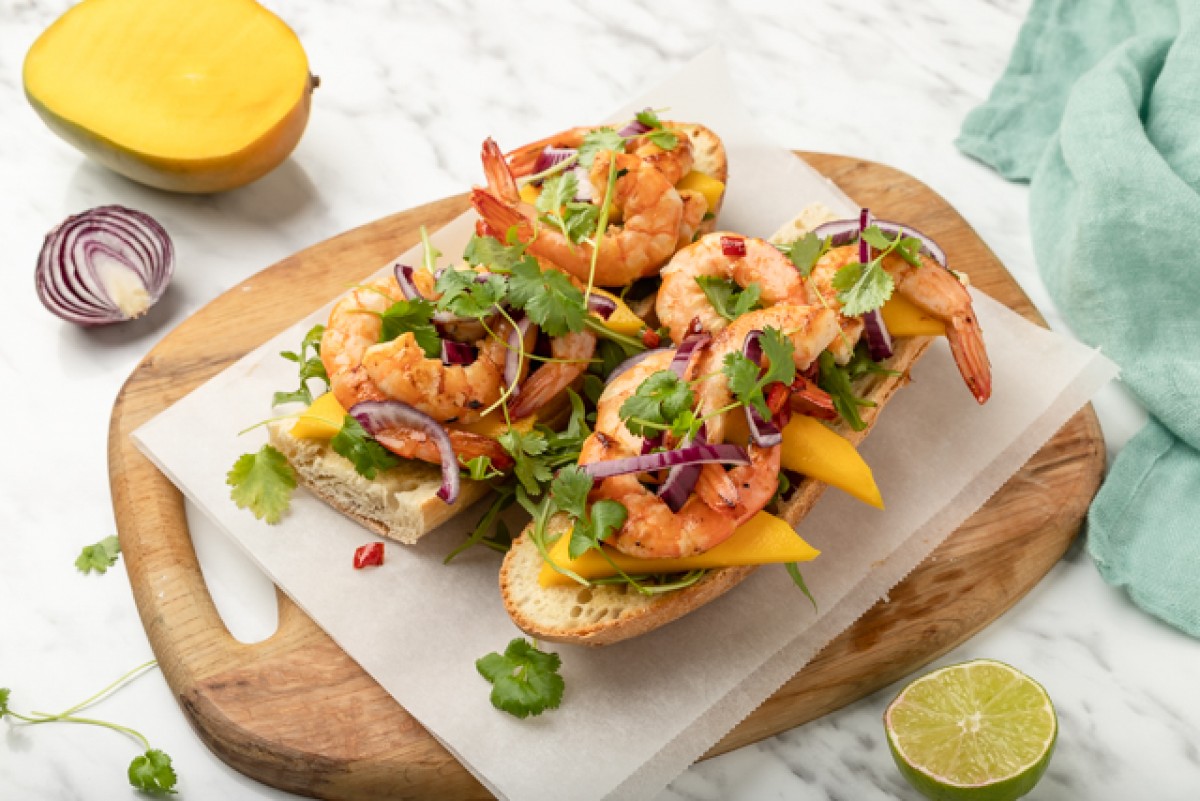 Baguette aux crevettes