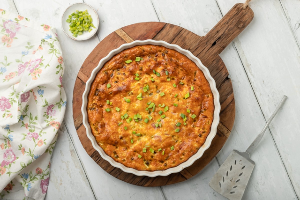 Quiche de jamón y queso