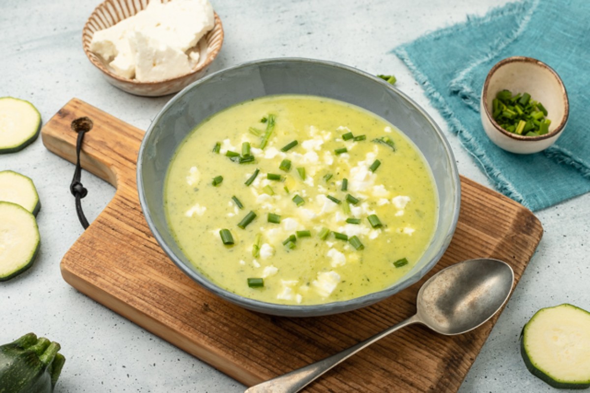 Crème de courgettes à la feta