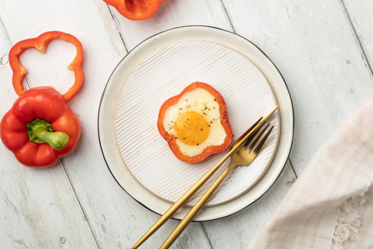 Œuf au plat au poivron