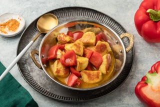 Kalkoen met kokosmelk en paprika