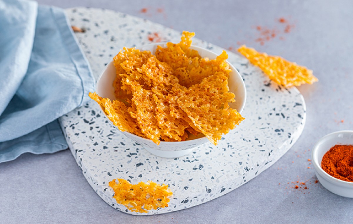 Käsechips mit zwei Zutaten
