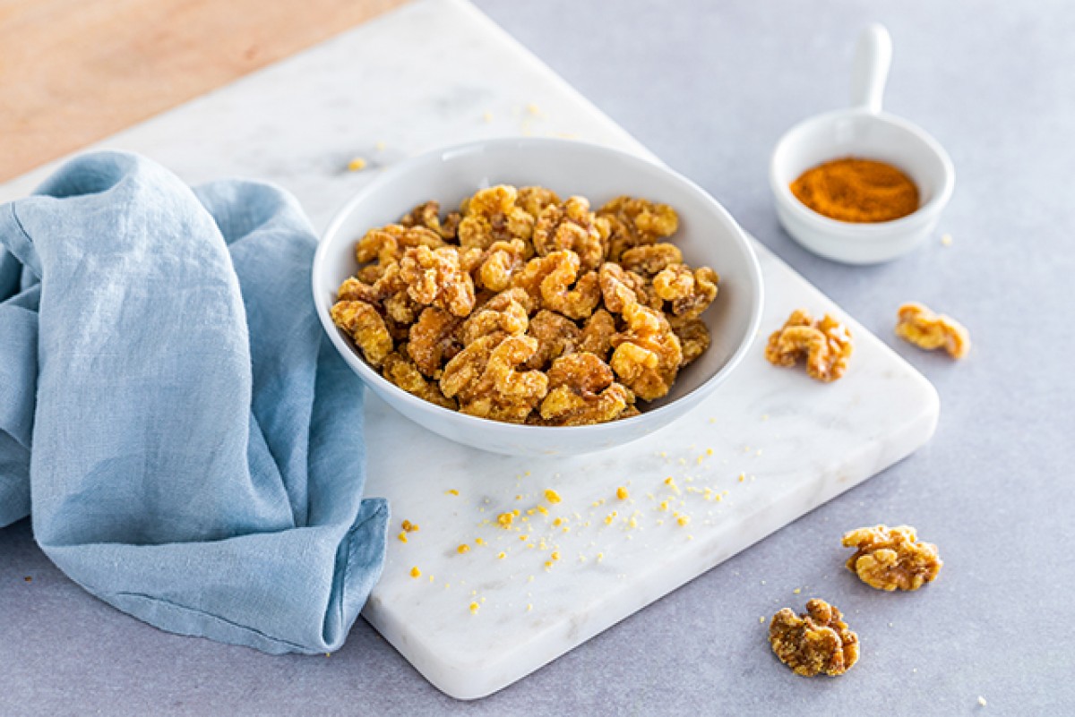 Gebrannte Nüsse mit Currynote
