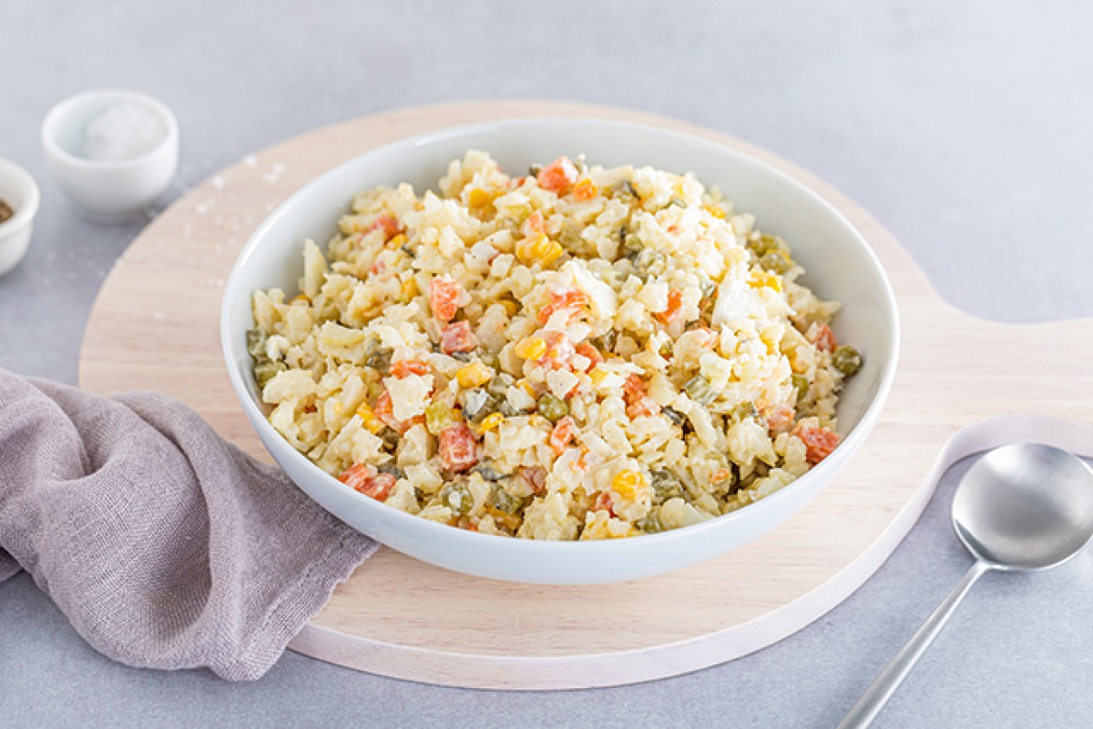 Insalata di cavolfiore, uova e cetrioli