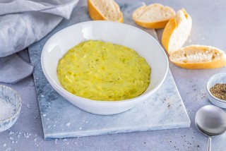 Zuppa di formaggio e porri