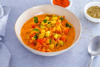 Spezzatino di quinoa al latte di cocco