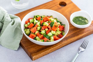 Antipasto di cetriolo e anguria
